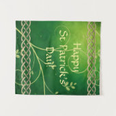 Tenture Céltic Green Knots & Feuilles (Devant (Horizontal))