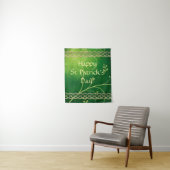 Tenture Céltic Green Knots & Feuilles (En situation)