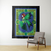 Tenture Celtic Knot Work Green Fairy (En situation)