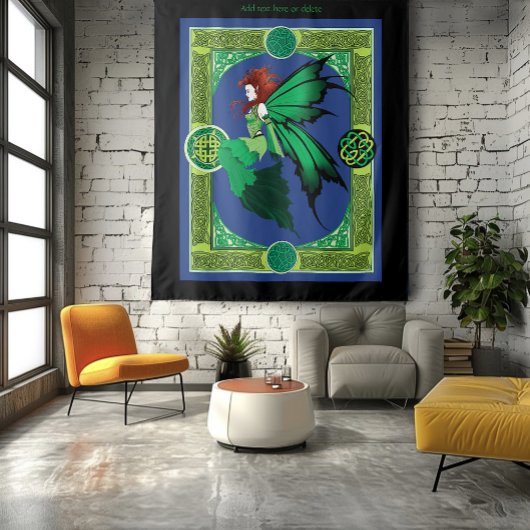 Tenture Celtic Knot Work Green Fairy