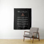 Tenture Celtic Trinity Knot Irlandais Vows Mariage Handfas (En situation)
