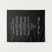 Tenture Celtic Trinity Knot Irlandais Vows Mariage Handfas (Devant (Horizontal))
