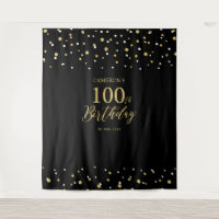 Cent Or & Noir Fond pour Fête des 100 ans d'annive