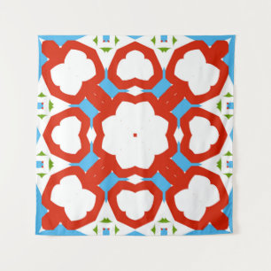 Tenture céramique mexicaine ancienne talavera. Design grap