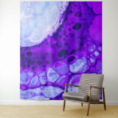 Tenture *~* Cercle Abstrait Noir Bleu brun noir Magenta (En situation)