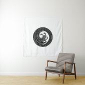 Tenture Cercle d'onde en forme de tourbillon (En situation (horizontale))
