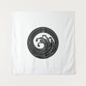 Tenture Cercle d'onde en forme de tourbillon (Devant)