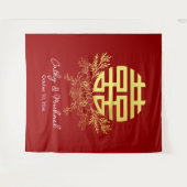 Tenture Cercle double bonheur fleur mariage fond (Devant (Horizontal))