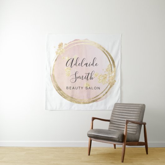 Tenture cercle rose (En situation)