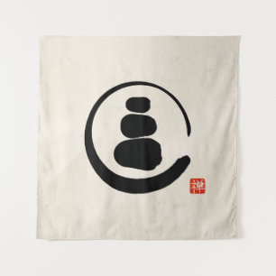 Tenture Cercle Zen Enzo et pierres Zen