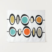 Tenture Cercles Abstraits milieu du siècle moderne Bold Re (Devant (Horizontal))