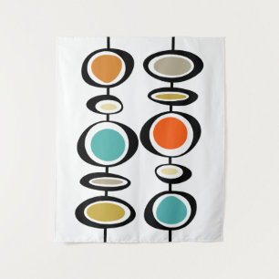 Tenture Cercles Abstraits milieu du siècle moderne Bold Re