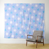 Tenture Cercles bleu ciel motif (En situation (horizontale))
