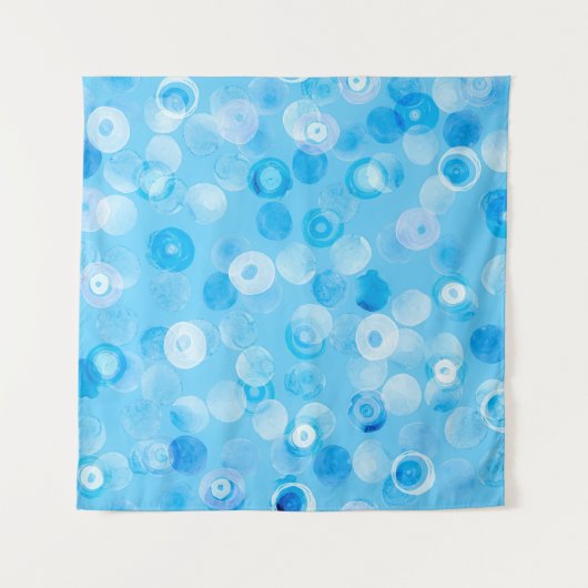Tenture Cercles d'hiver : Pois Abstraits. (Devant)