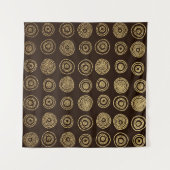 Tenture Cercles d'or : Motif à main (Devant (Horizontal))