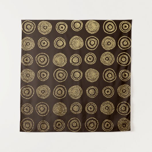 Tenture Cercles d'or : Motif à main (Devant)