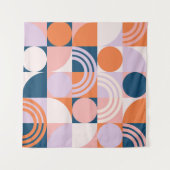 Tenture Cercles du milieu du siècle : Motif géométrique (Devant (Horizontal))