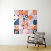 Tenture Cercles du milieu du siècle : Motif géométrique (En situation (horizontale))