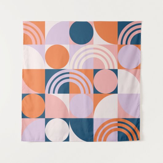 Tenture Cercles du milieu du siècle : Motif géométrique (Devant)