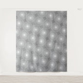 Tenture Cercles gris tourbillon motif (Devant)