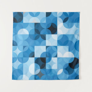 Tenture Cercles invisibles : Vintage bleu Abstrait