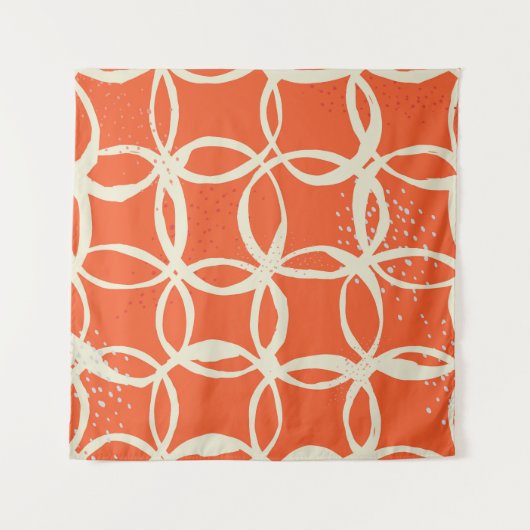 Tenture Cercles Sketchy Design tendance sans couture (Devant)