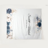 Tenture Cérémonie de Mariage bleu et dusté de la Marine et (Devant (Horizontal))