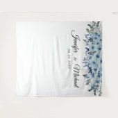 Tenture Cérémonie de Mariage Boho bleu Contexte (Devant (Horizontal))