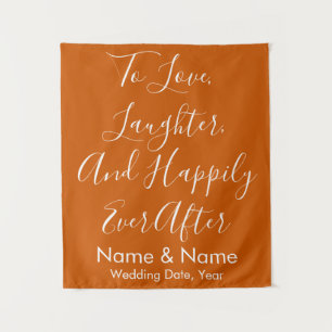 Tenture Cérémonie de Mariage de Boho Orange Burning Photo