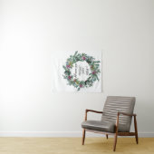 Tenture Cérémonie de mariage d'hiver Contexte Photo Booth  (En situation (horizontale))