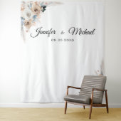 Tenture Cérémonie de Mariage Ivory Et Blue Boho Contexte (En situation)