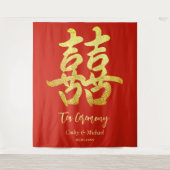 Tenture Cérémonie du thé mariage rouge classique chinois t (Devant)