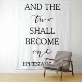 Tenture Cérémonie Mariage "Two Doit Devenir One" (En situation)