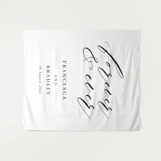 Tenture Cérémonie pour toujours et pour toujours Mariage C (Devant (Horizontal))