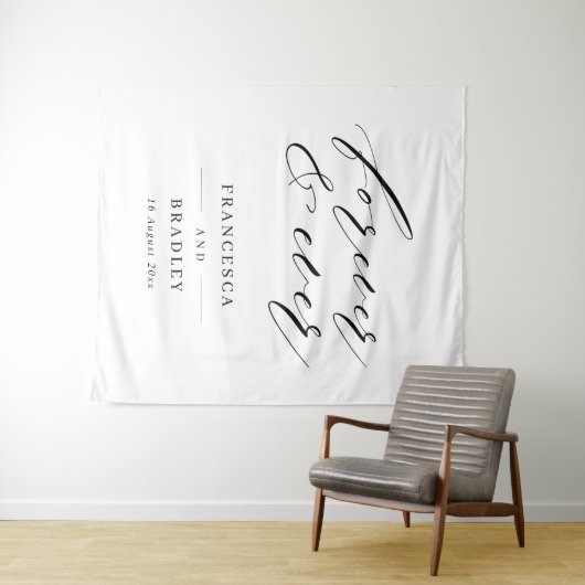 Tenture Cérémonie pour toujours et pour toujours Mariage C (En situation (horizontale))