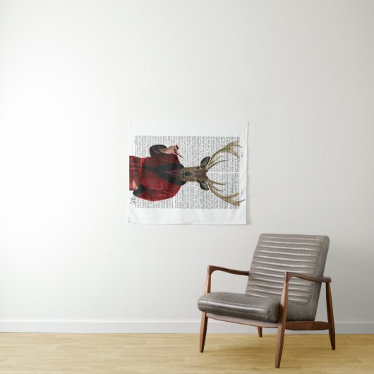 Tenture Cerf dans la veste de tabac (En situation (horizontale))