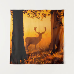 Tenture Cerf dans une forêt danoise, automne, belle, denma