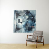 Tenture Cerf de Nuit d'Hiver Étoilé (En situation (horizontale))