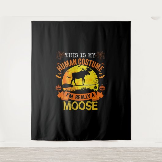 Tenture cerf d'halloween (Devant)