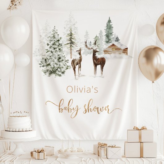 Tenture Cerf d'hiver neutre