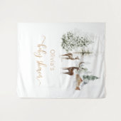 Tenture Cerf d'hiver neutre (Devant (Horizontal))