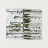 Tenture Cerf en chute de neige (Devant (Horizontal))