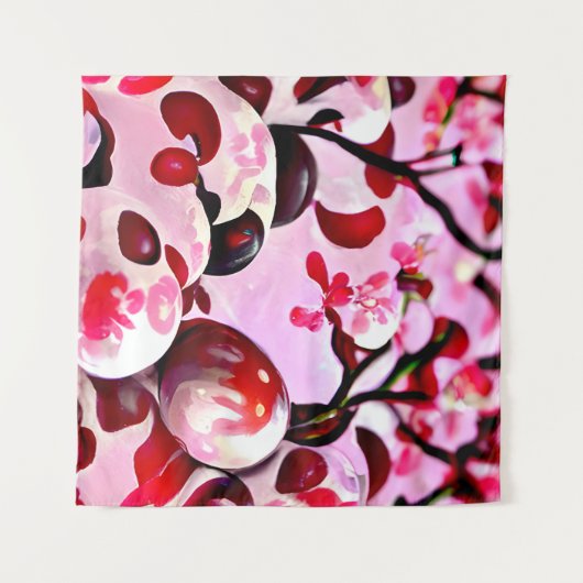 Tenture Cerises Abstraites (Devant (Horizontal))