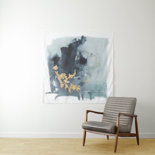 Tenture Cerulean & Or (En situation (horizontale))