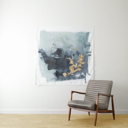 Tenture Cerulean & Or (En situation)