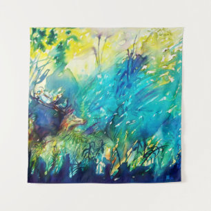 TENTURE CERVEAU EN BOIS VERT