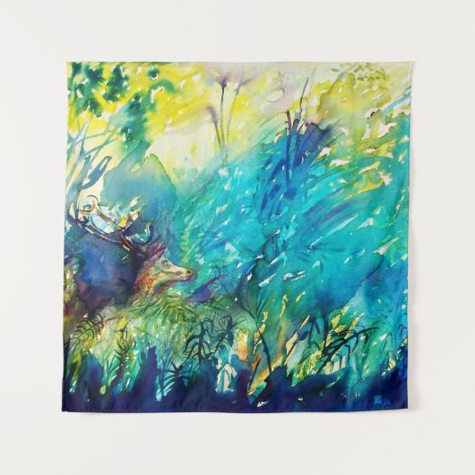 TENTURE CERVEAU EN BOIS VERT (Devant (Horizontal))