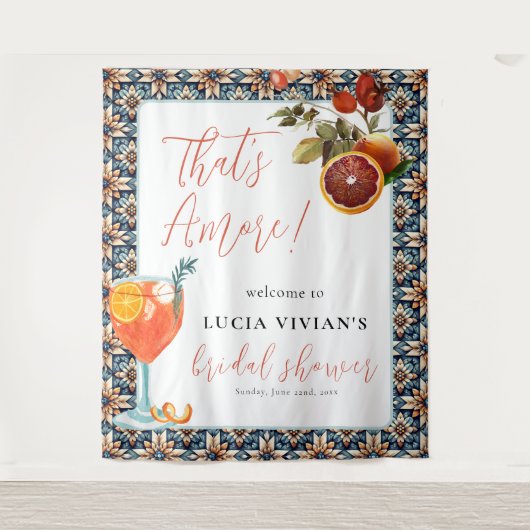 Tenture C'est Amore Juicy Orange Spritz Bridal Welcome (Devant)