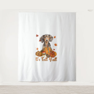 Tenture C'Est Automne Y'all Dachshund Chien Automne Écharp