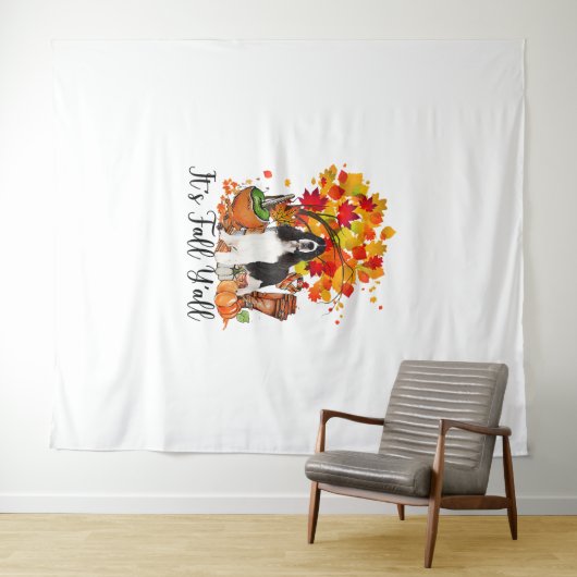 Tenture C'est automne Y'all Springer Spaniel Dog Halloween (En situation (horizontale))